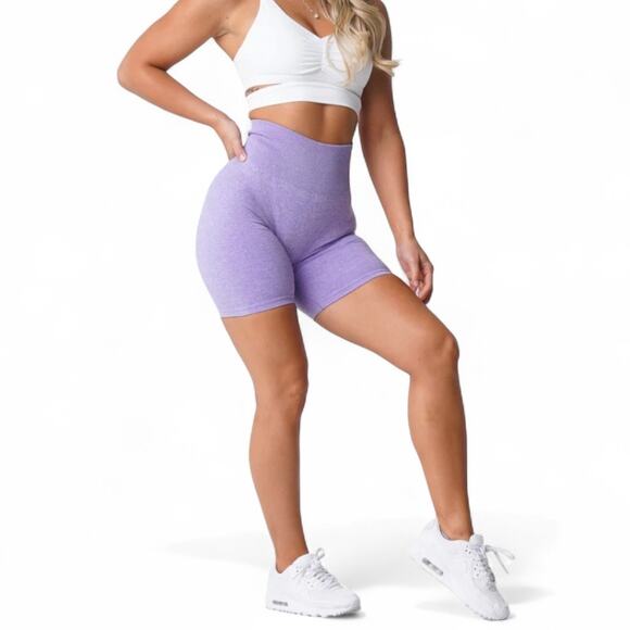 NVGTN Lilac Scrunch Seamless Shorts activewear biker shorts workout gym - Picture 3 of 5